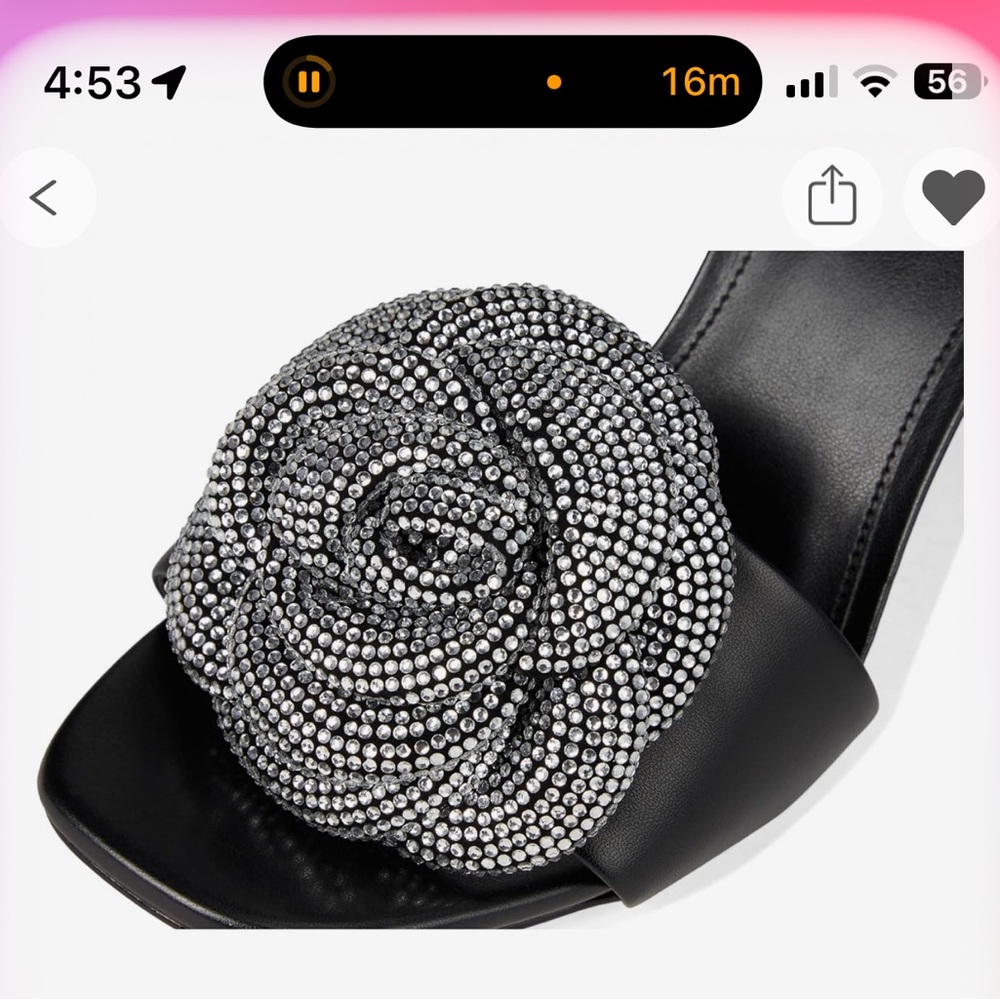 MICHAEL Michael Kors Black and Silver Embellished Heels